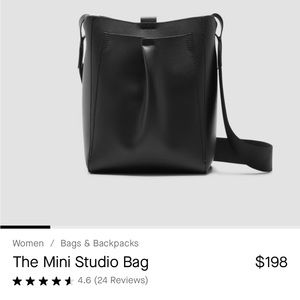 Everlane mini studio bag - black leather